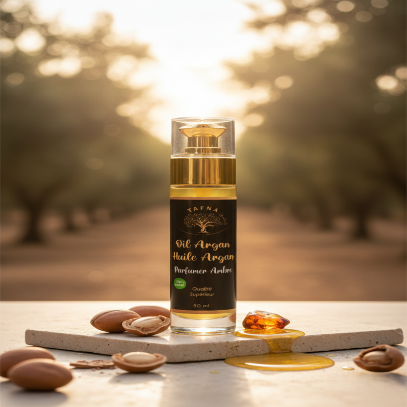 Huile d’Argan parfumée à l’Ambre